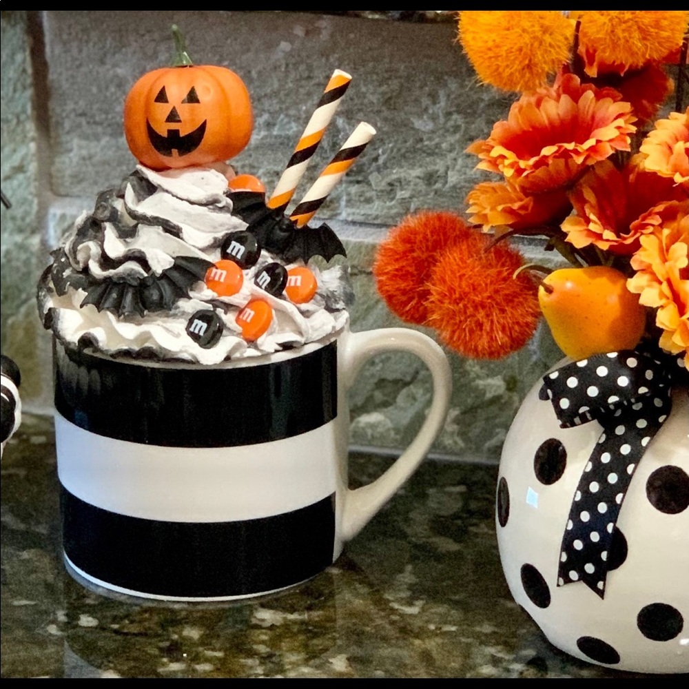 Handmade Mug Topper with Mug.